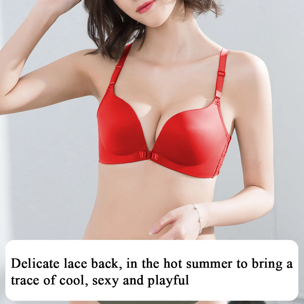 シームレスブラ フロントオープン レース下着 ワイヤーフリー セクシー 通気性 ブラレット レーサーバック、グリーン、32/70