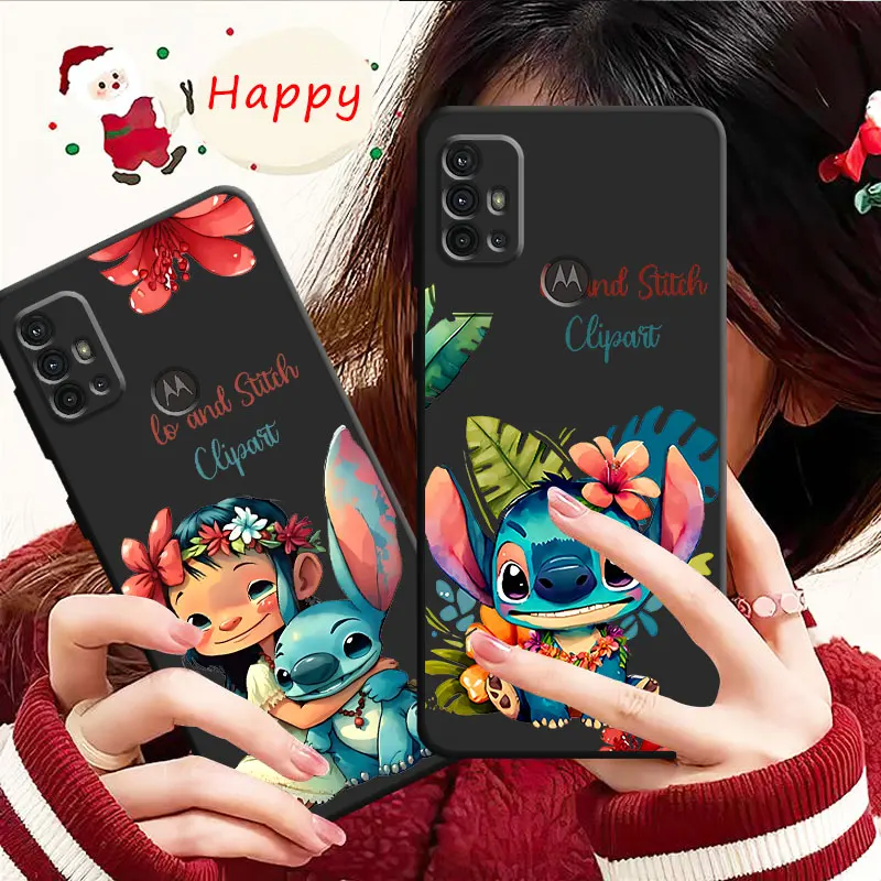 Phone Case For Motorola Edge 40 30 20 Lite G72 G71 G60 G53 G52 G50 G51 G31 G30 G22 One Fusion Plus Disney Angel Lilo And Stitch