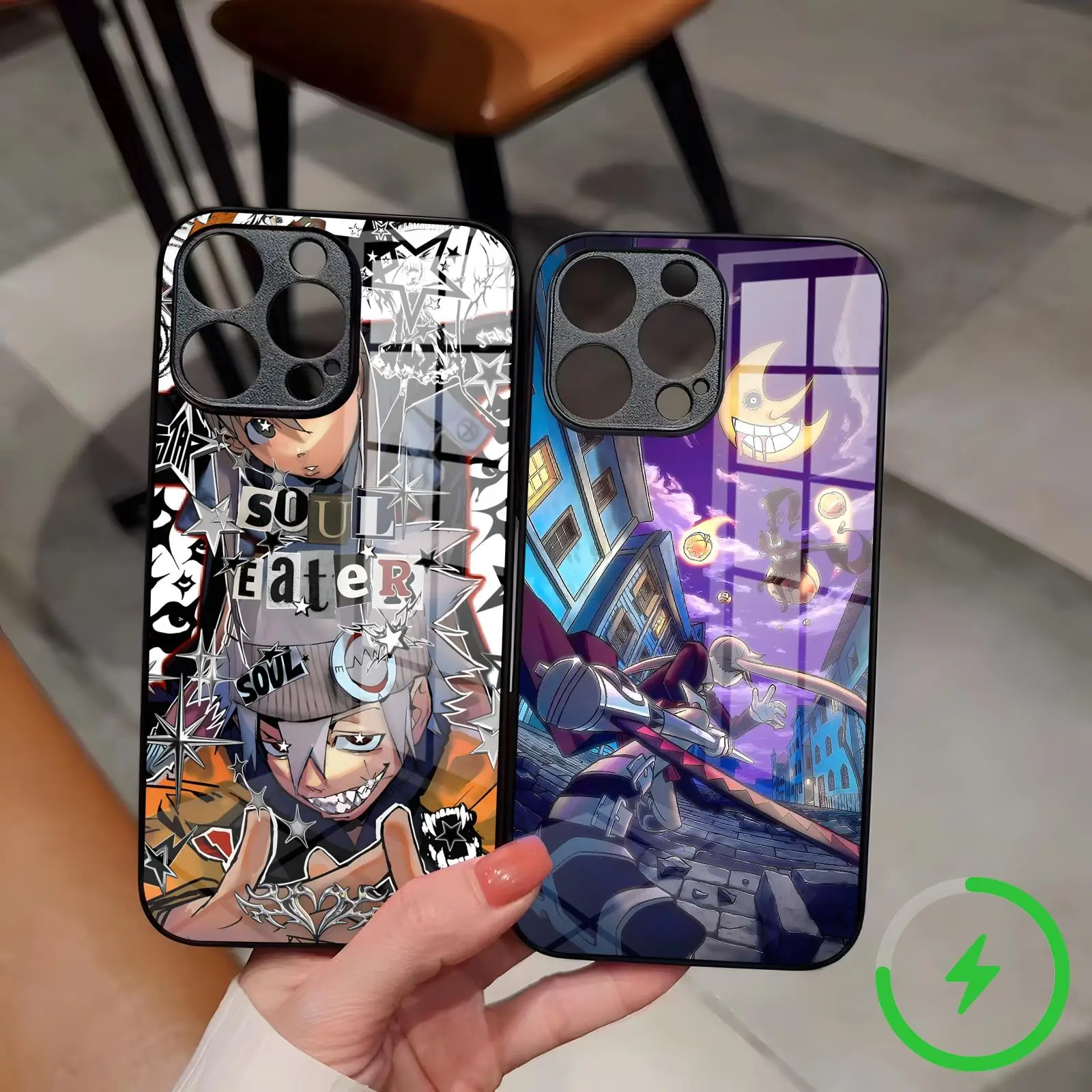 Coque de téléphone Anime SOUL EATER pour iPhone 17 16 16e 15 14 13 12 Plus Mini Pro Max, coque de téléphone en verre magnétique