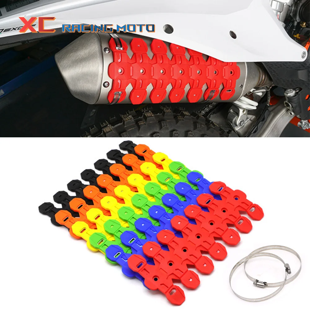 

Universal Motorcycle Exhaust Muffler Pipe Shield Protector Guard For KTM Honda Yamaha Suzuki Kawasaki CRF YZF WRF RMZ 250 450