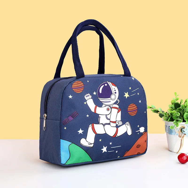 Cartoon Lunch Bag Children\'s Portable Insulated Bag Aluminum Foil Large Capacity Office Worker Student Portable Lunch Box Bag