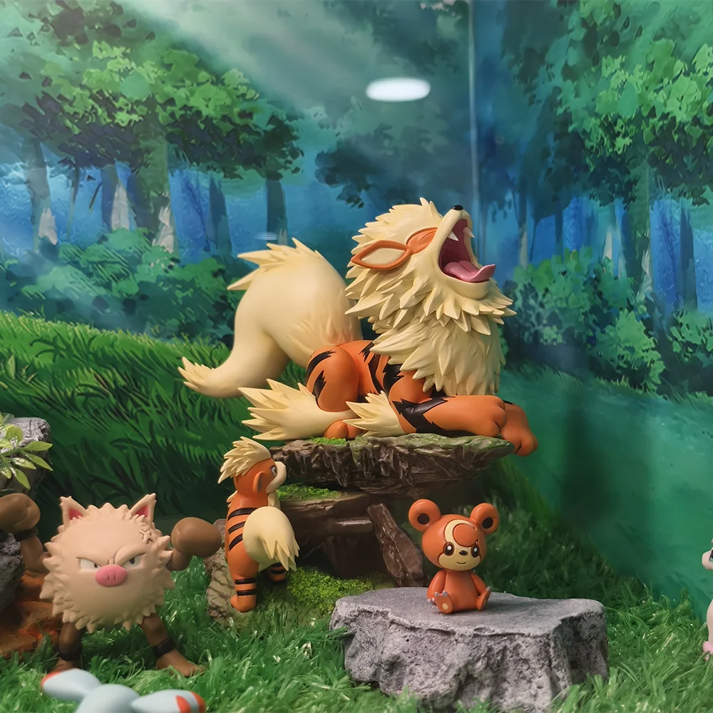 Pokemon Anime Figures #58 Growlithe #59 Arcanine Action Figures Figurine Pokemon 1/20 Gk Model Collect Decor Toy Birthday Gift