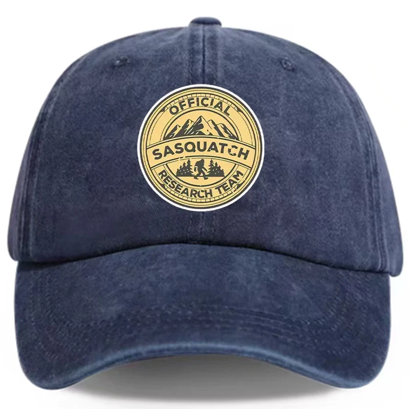 قبعة بيسبول منقوشة ذات طابع ممتع مع شعار "@2803@official sasquatch Researchteam".