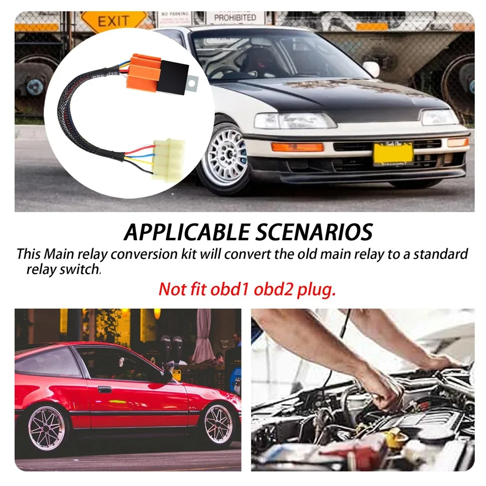 AB16-39400-SH3-003 Nuevo kit de conversión de relé principal para Honda 88-91 Civic/CRX 86-93 Integra 86-90 Legend