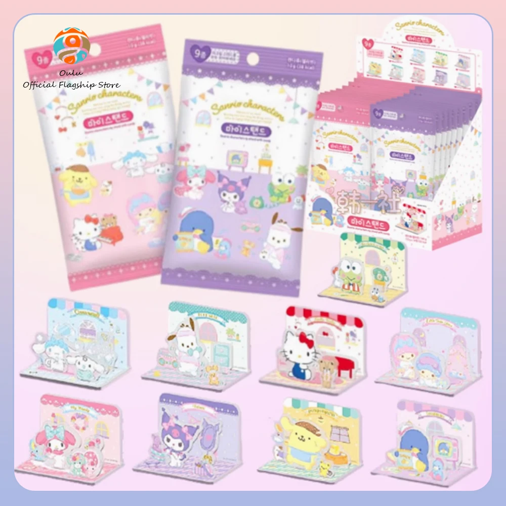 

Sanrio Standees Blind Box Melody Cinnamoroll Kuromi Classic Characters Anime Figures Mystery Box Birthday Gift For Kids Toys