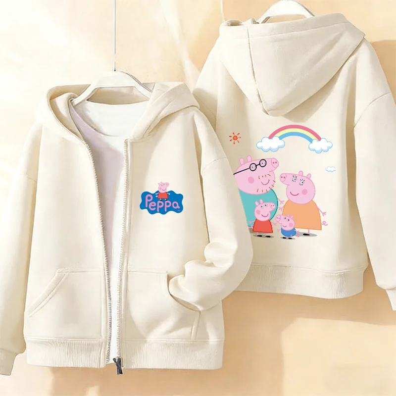 

Peppa Pigs Kids Zipper Hoodies Coats Girl boy Sweatshirt Clothes Long Sleeve Harajuku Pullovers Casual Hooded Tops GIFT 2026