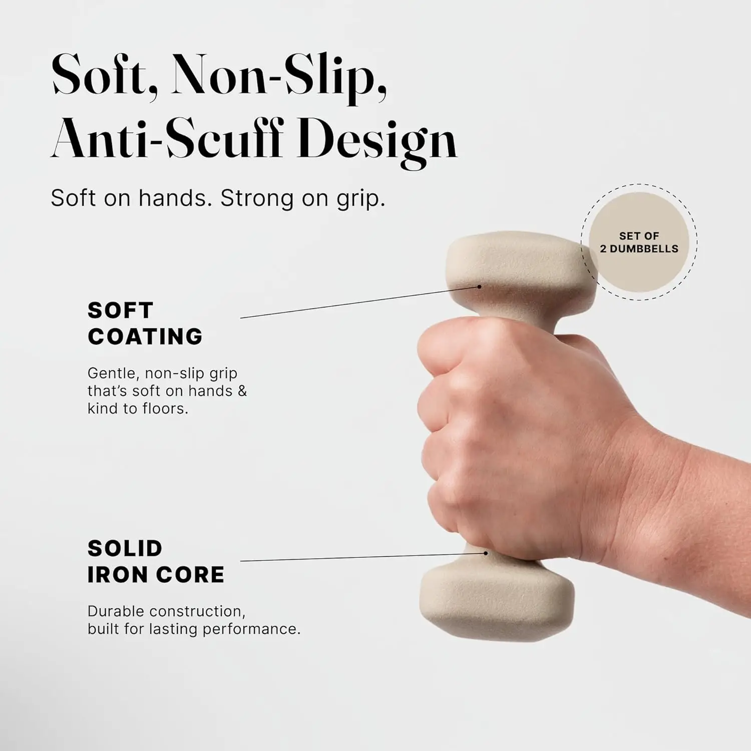 Hantle kwadratowe z antypoślizgowymi uchwytami, stabilne obciążenia wolne do ćwiczeń w domu, zapobiegają przewracaniu się podczas ćwiczeń