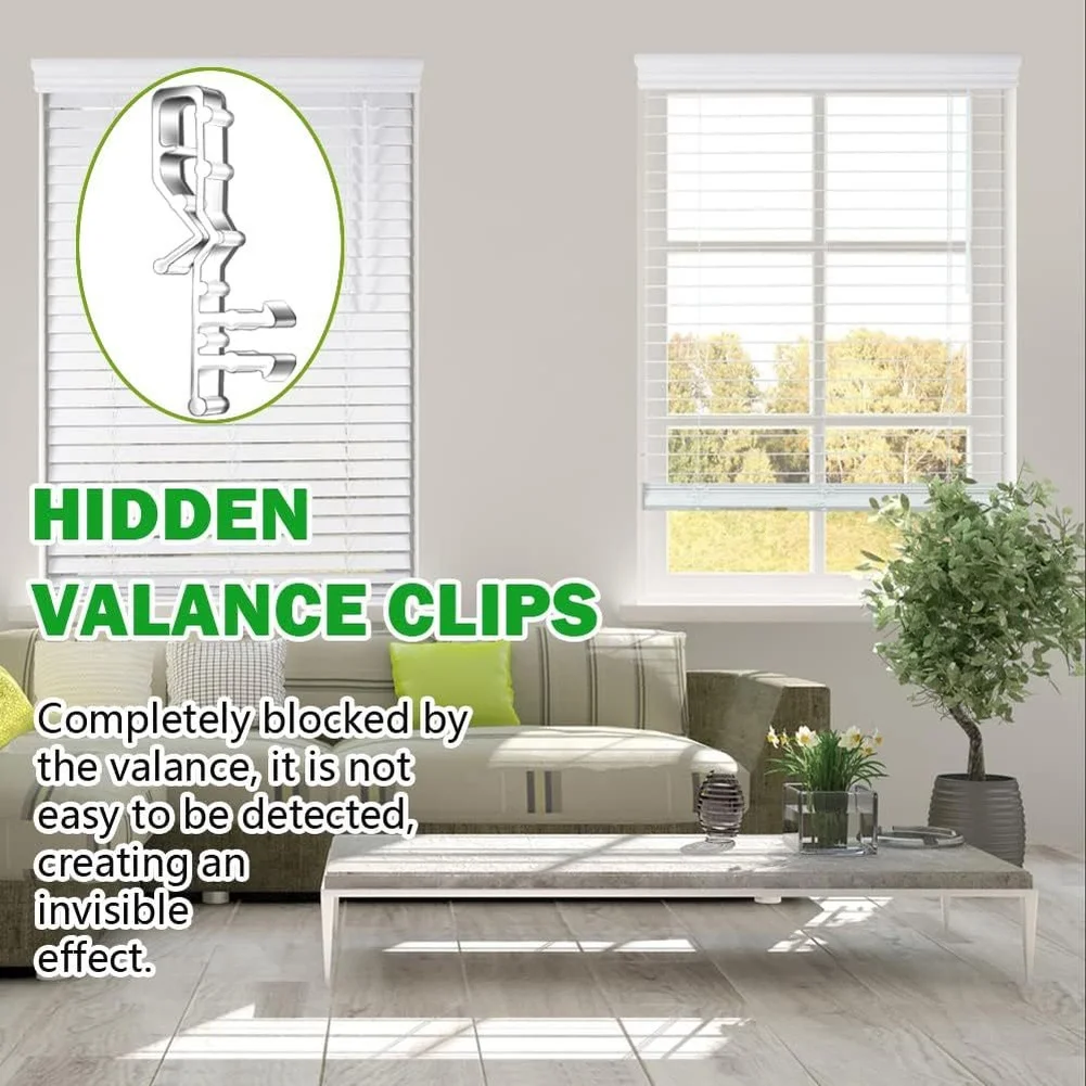 18pcs Transparent Valance Clips For Blinds And Curtains 3 Sizes Window Treatment Hardware Home Decor Accessories