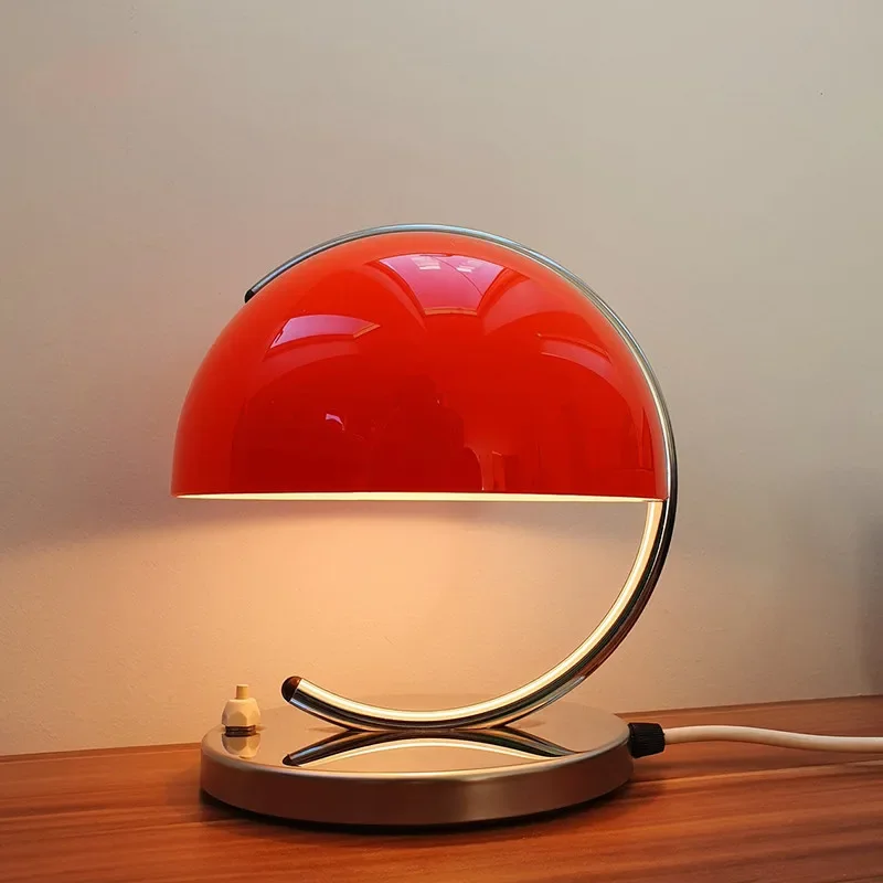 Minimalist Bauhaus Orange Pudding Table Lamp Bedroom Instagram Beside Lights Modern Living Room Mood Night Lamp Home Decor