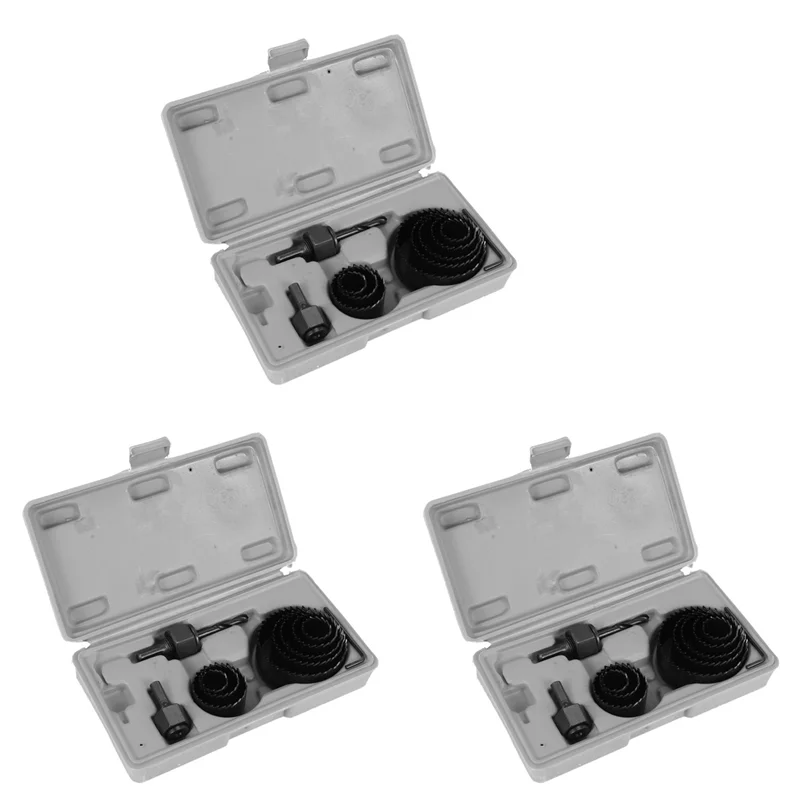 

ABVT-33Pcs Hole Saw Cutting Set Kit Drilling Tool Wood Metal Cutter 19-64Mm High Quality Mandrels Saws Core Drill Bits