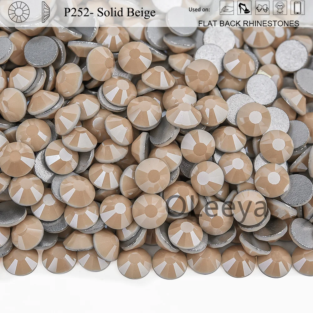 Oleeya P249-P296 kalte Fixierung Kristall Flatback Silber zurück nicht Hotfix Strass für Taschen Schuhe Kleidungs stück Telefon DIY Nail Art – Detail 4
