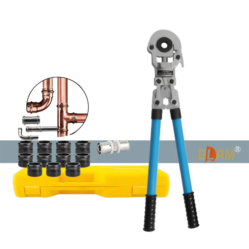 Portable Manual HVAC Mechanical Tools Hand Power Pro press Tube Crimping Tool Pressing For Copper Pipe Fittings Crimper