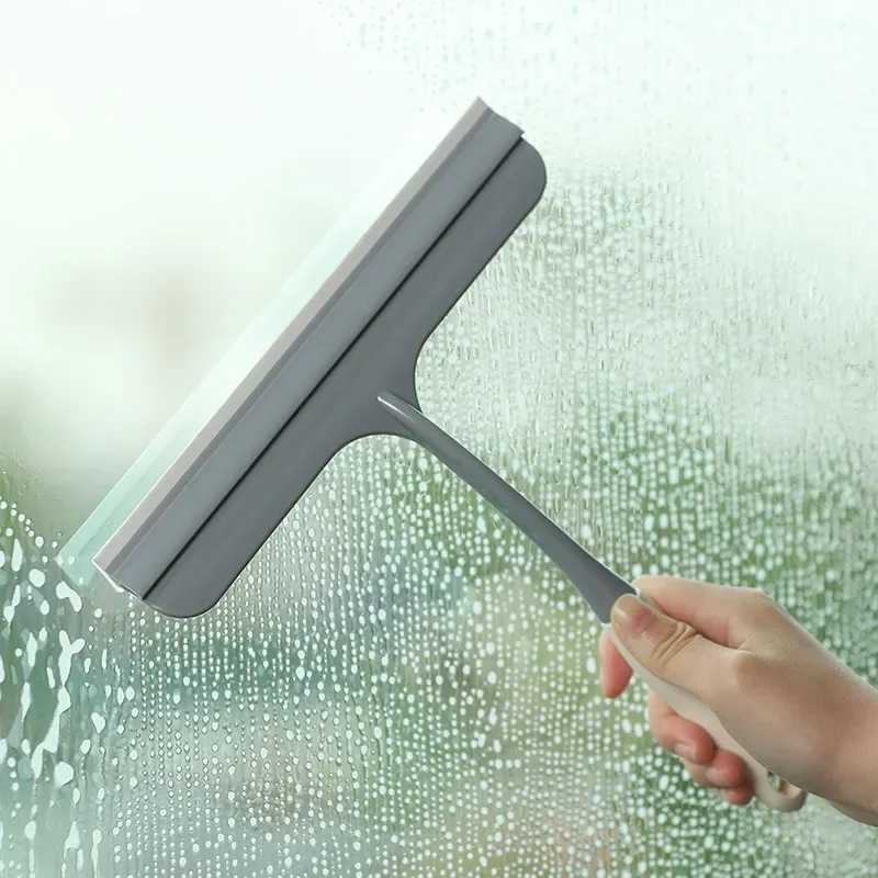 

Window Glass Wiper with Silicone Blade Mirror Cleaner Holder Hook Car Glass Shower Squeegee Household Cleaning Bathroom Scraper