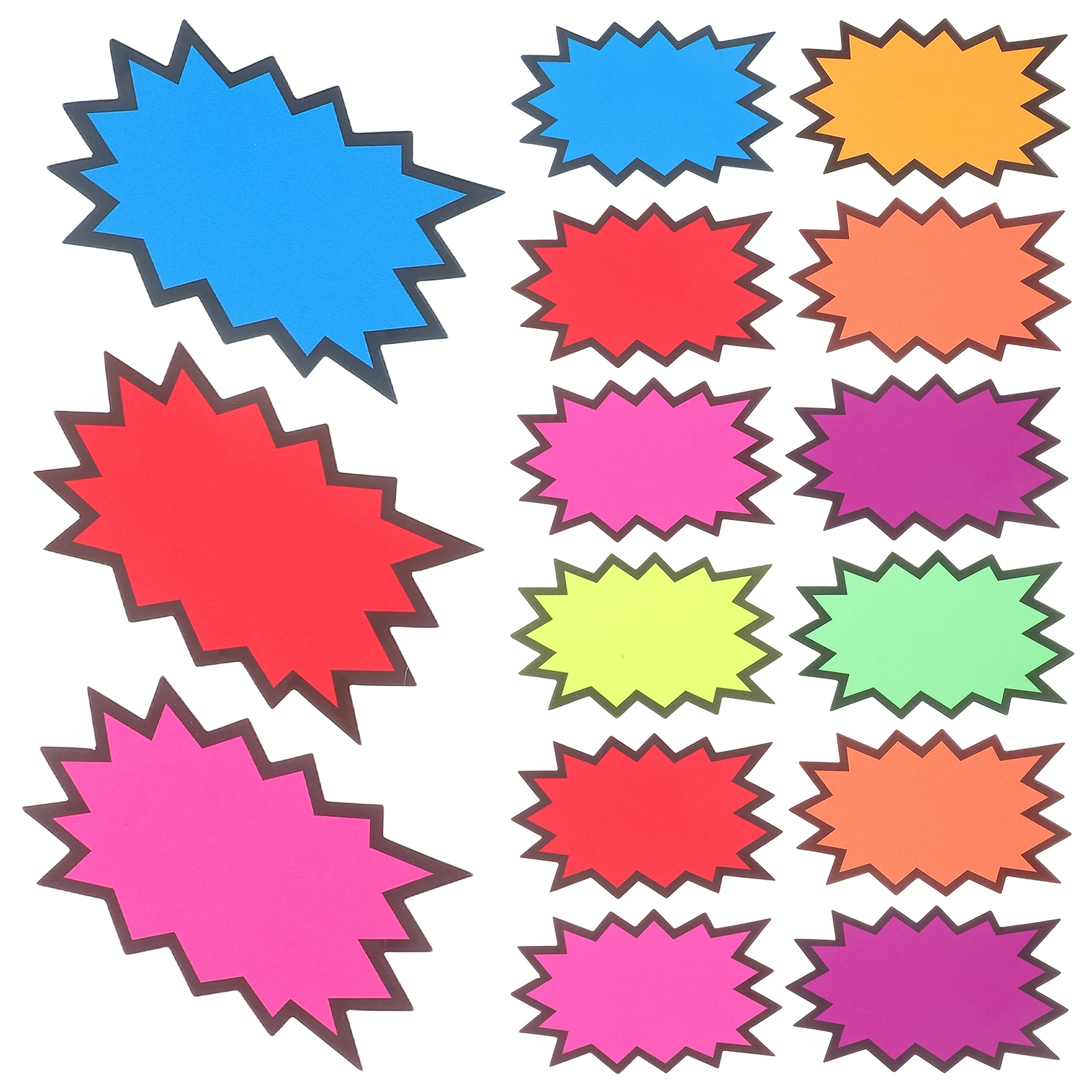 

80Pcs Explosion Price Tag Fluorescent Burst Labels Eye-Catching Sale Signs for Retail Store Garage Yard Sale Supplies Pricing