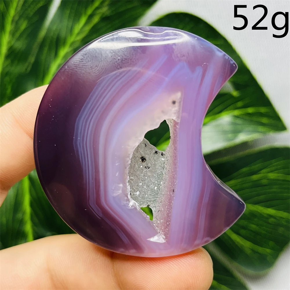 

Натуральный драгоценный камень розовый фиолетовый агат жеода Луна ручной работы украшение для дома и комнаты колдовство алтарь молитвенный дух камень исцеление