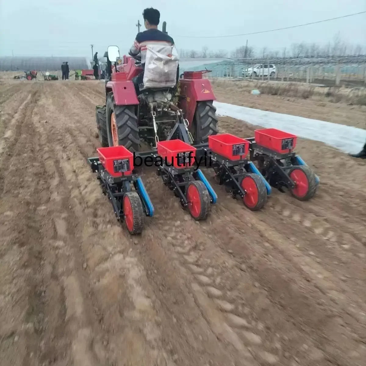 Corn sowing machine Soybean corn fine sowing machine Hand-held four-wheel tractor Adapted fertilization sowing machine