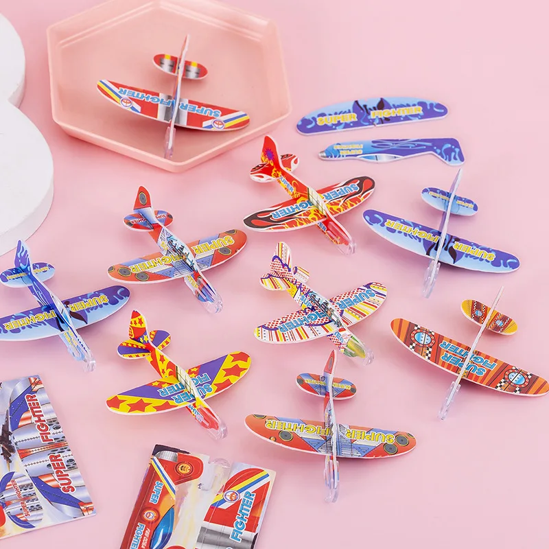 20 szt. Mini-ręcznie wyrzucane samoloty latające szybowce piankowe zabawki do gier do samolotu dla dzieci upominki na przyjęcie urodzinowe wypełniacze pinaty Baby Shower — zdjęcie 3