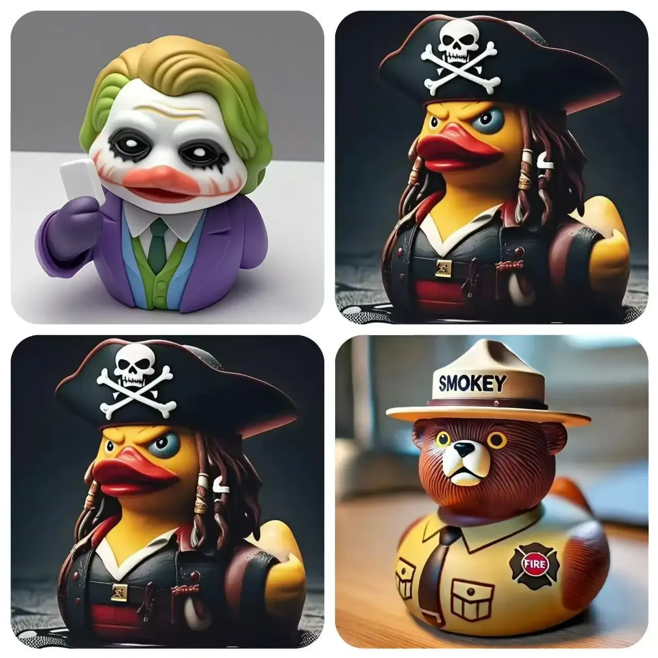 

Creative Pirate Series Duck Evil Funny Duck Party Desktop Resin Ornament Fantastical Crafts