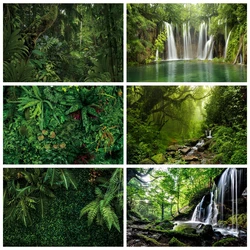 Spring Forest Photography Backdrop Tropical Jungle Rainforest Adventure Camping Baby Birthday Decoration Background Photo Studio