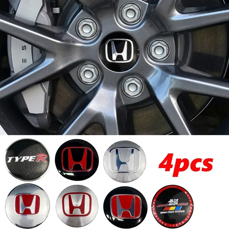 56/60/65mm Car Wheel Center Cover Hub Cap Badge for Honda Mugen Fit Jazz City Civic Inspire Accord HRV CRV Odyssey Jade