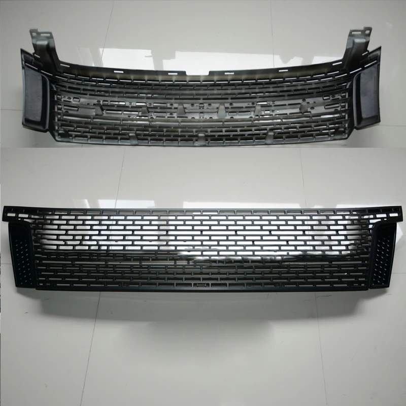 Modified LED Front Grill For Ranger T6 Wildtrak TXL 2012 2013 2014  ABS Front Bumper Grills Mesh Racing Grill Grilles