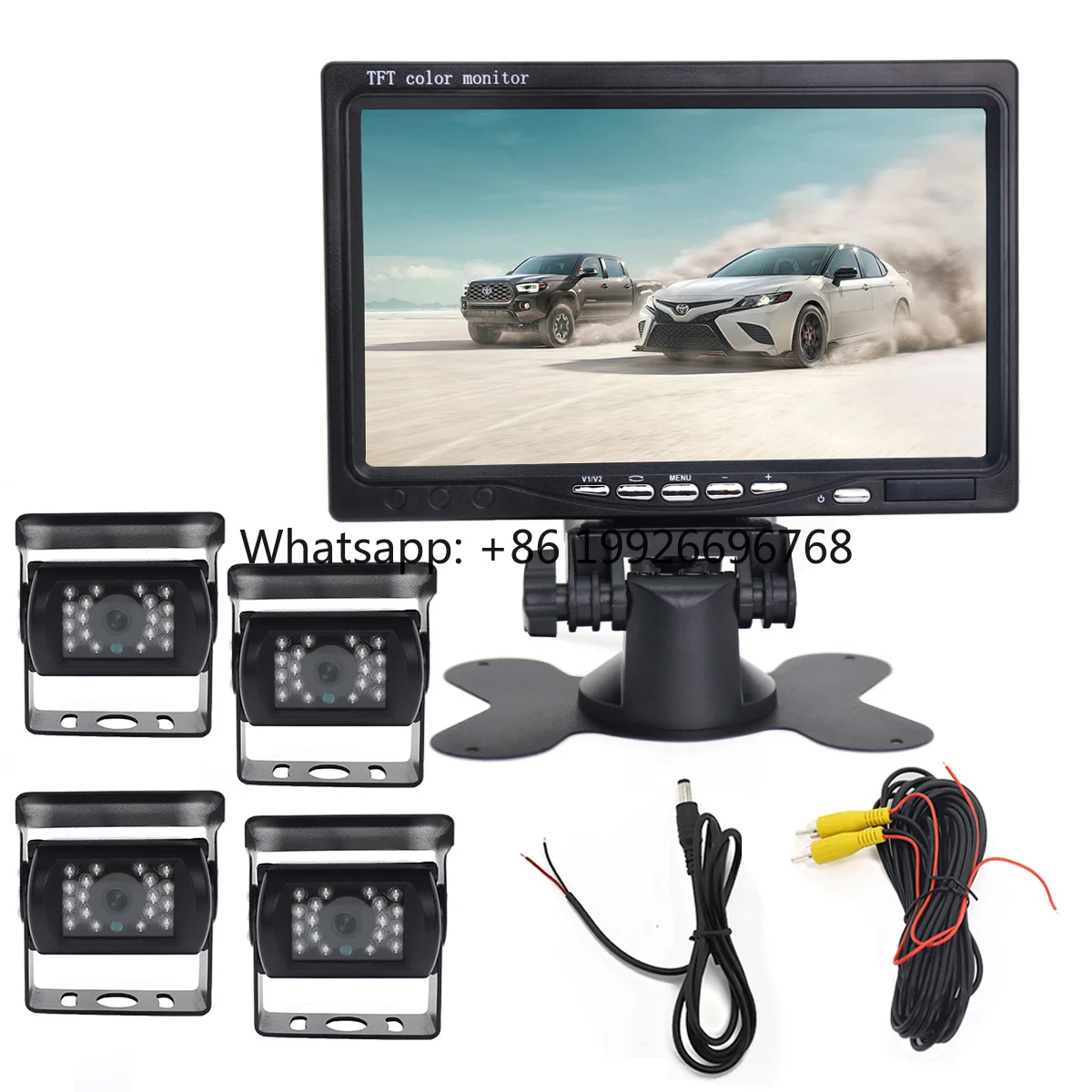 7 Inch Ahd Car Monitor High Definition Night Vision Vehicle Reverse Rear View Backup Camera Monitors for Truck