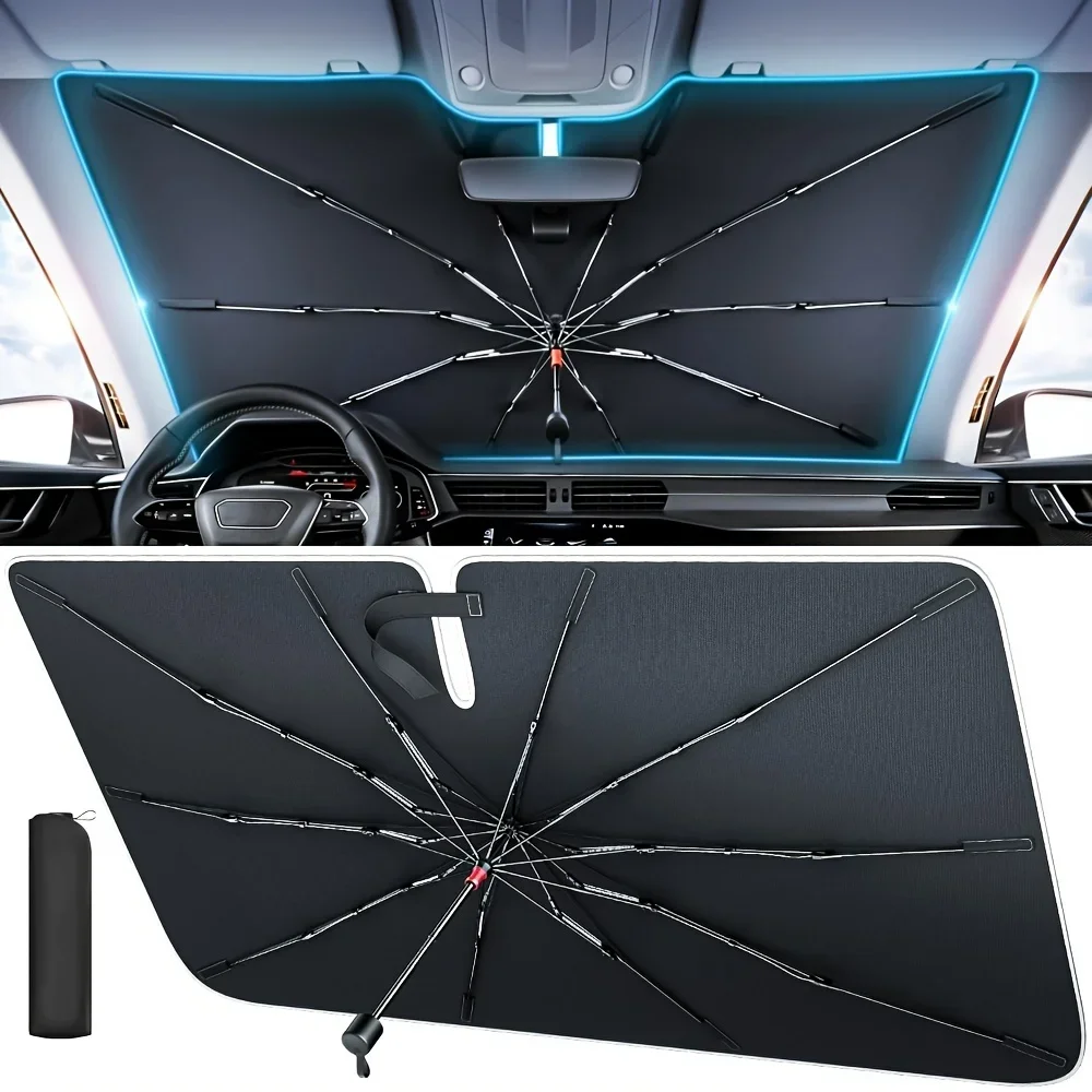 2024 Newest Car Windshield Sun Shade Umbrella Sun Shield Sunshade for Front Window, Protect Interior & Keep Cool