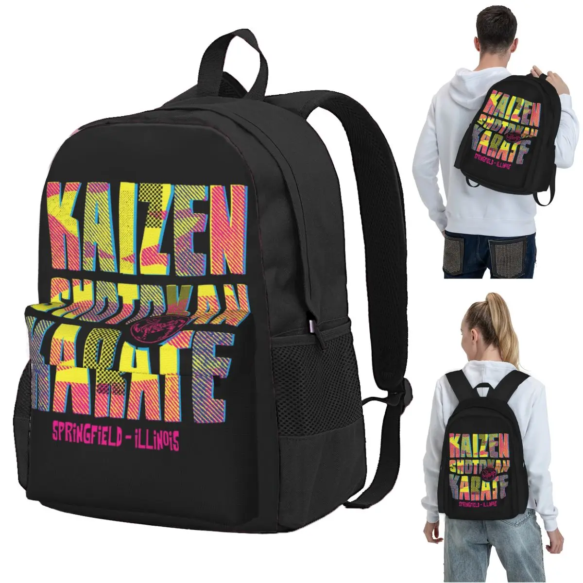 

Kaizen 80's Backpack Student BookBag Children School Bag Computer Shoulder Bags for Boys Girls