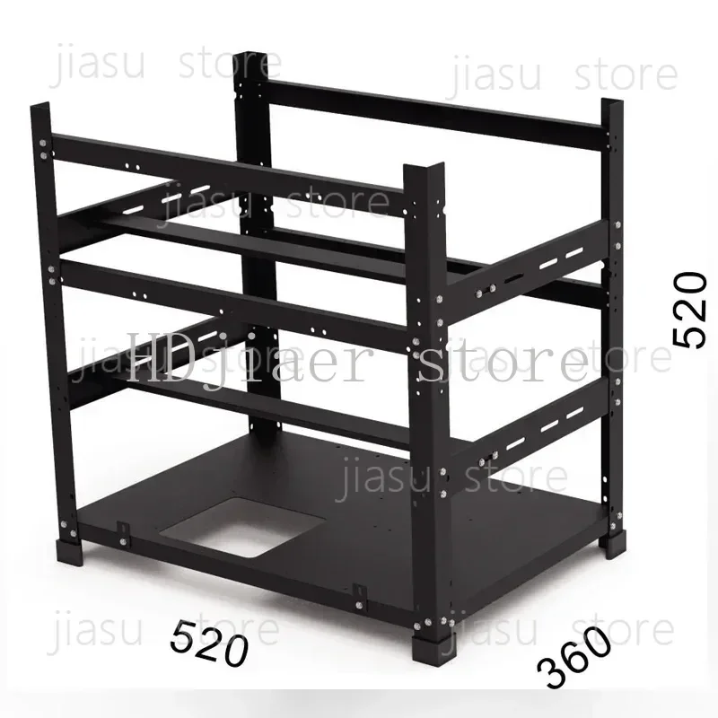 

Hot Sale Open Double-Layer 12-Card Graphics Card Rack – Fixed Dual-Power EATX Motherboard Support
