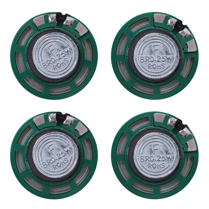 4 Pcs 1/4W 0.25W 8Ohm 27Mm Round External Magnet Speaker Speaker,Sound Amplifier,Speaker Accessories