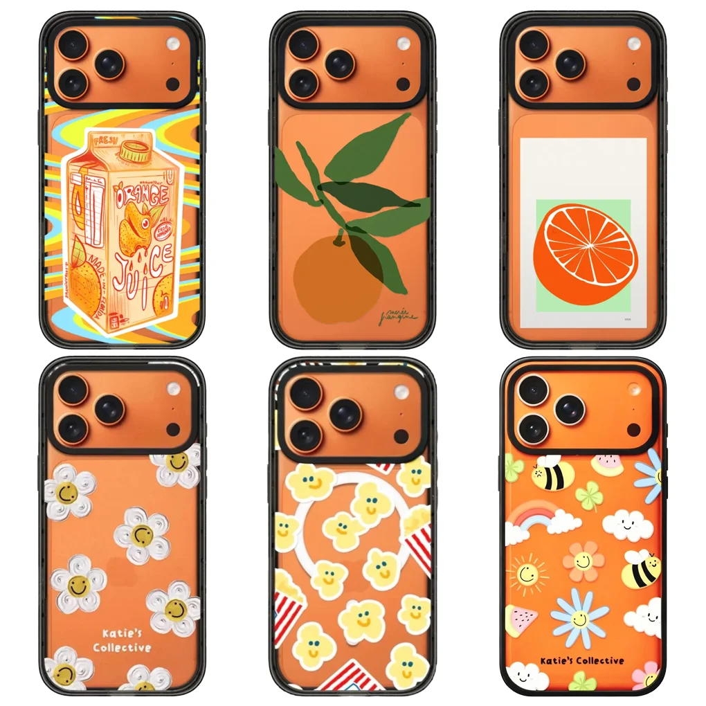 

Grapefruit 2.0 Acrylic Black Border Phone Cover for IPhone 12 13 14 15 16 17 Pro Max Case for IPhone 17 Air