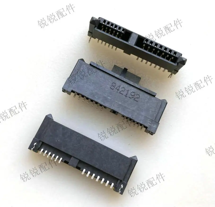 Fro Taiwan-made SATA connector 13P patch SMT board high 3.4H horizontal sticker SATA6 + 7 female seat, hard disk port