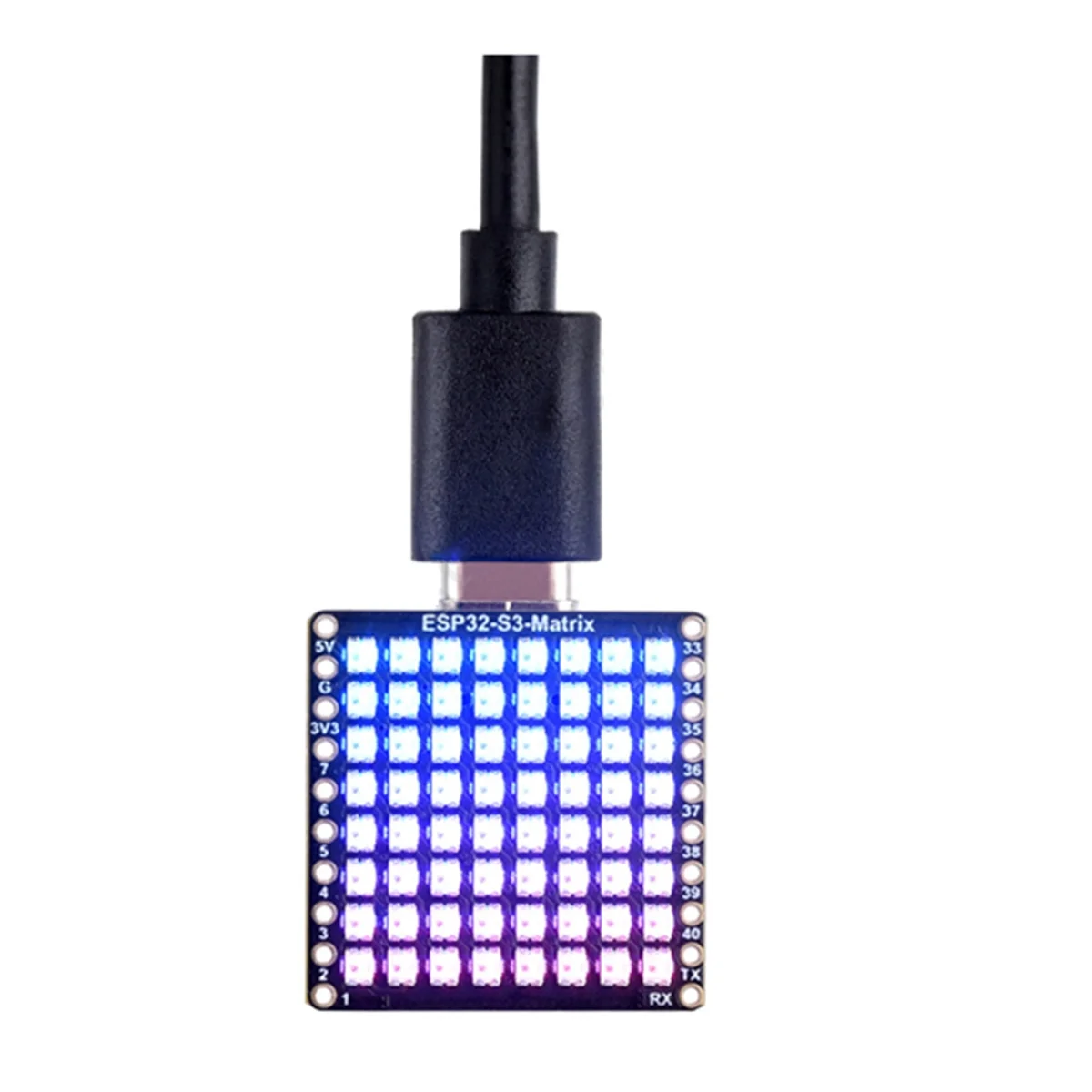 ABGN ESP32-S3 مجلس التنمية واي فاي بلوتوث مصفوفة 8x8 RGB-LED مع QST موقف الدوران الاستشعار QMI8658C لبيثون
