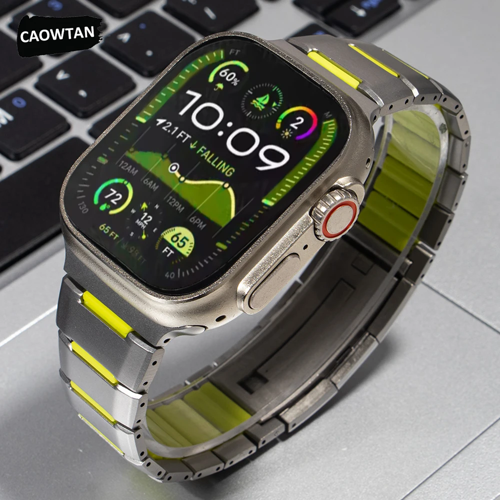 

Металлический силиконовый ремешок для Apple Watch Band Ultra 3 2 49 мм 46 мм 45 мм 44 мм 42 мм 40 мм, браслет для Iwatch Series 11 10 9 8 7 6 SE 5