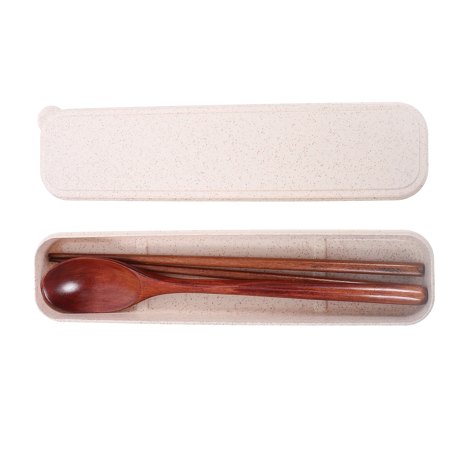 

Nanmu Wood Cutlery 23 5 cm Portable Chopsticks Spoon Fork Tableware Eating Utensils Compact Wooden Spoon Fork Set Natural Wood