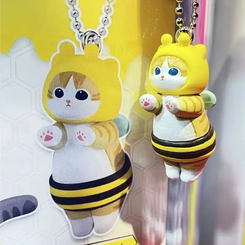Shaped Mofusand Bee Blind Box Twisted Egg Bee Cat Anime Figure Ornament Cute Doll Handmade Model Decoration Toys Surprise Gift - view 4