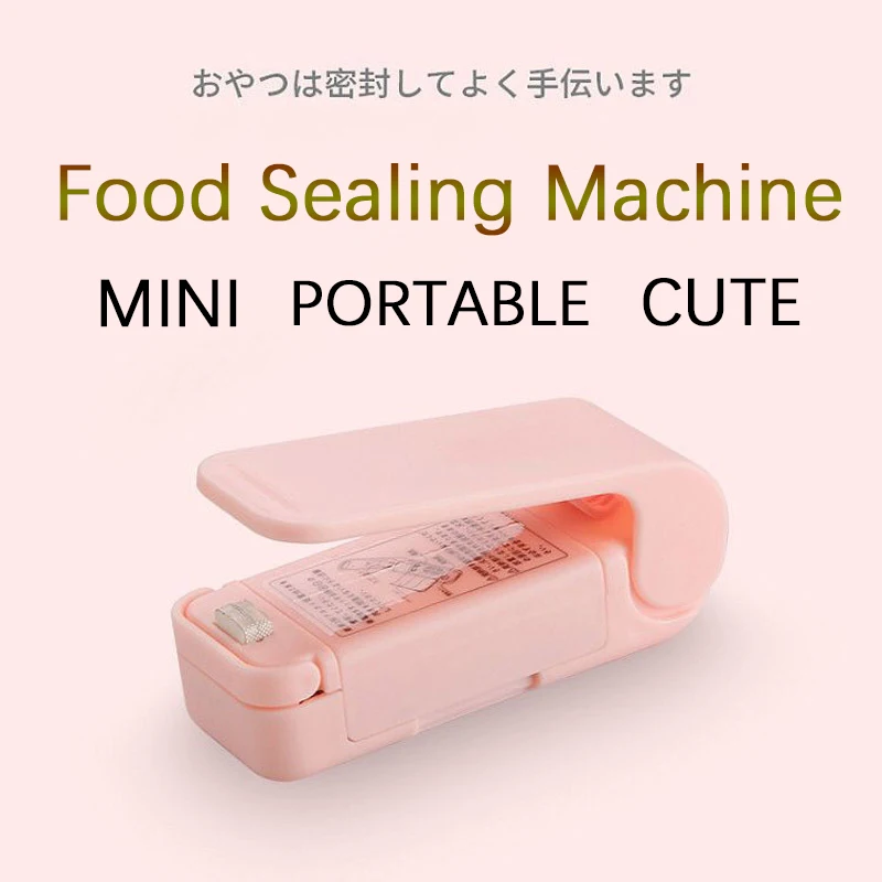 Mini máquina de selagem portátil, Selador de saco plástico Selador térmico, Snack Plastic Bag Sealing Machine, Home Press Clip para Alimentos