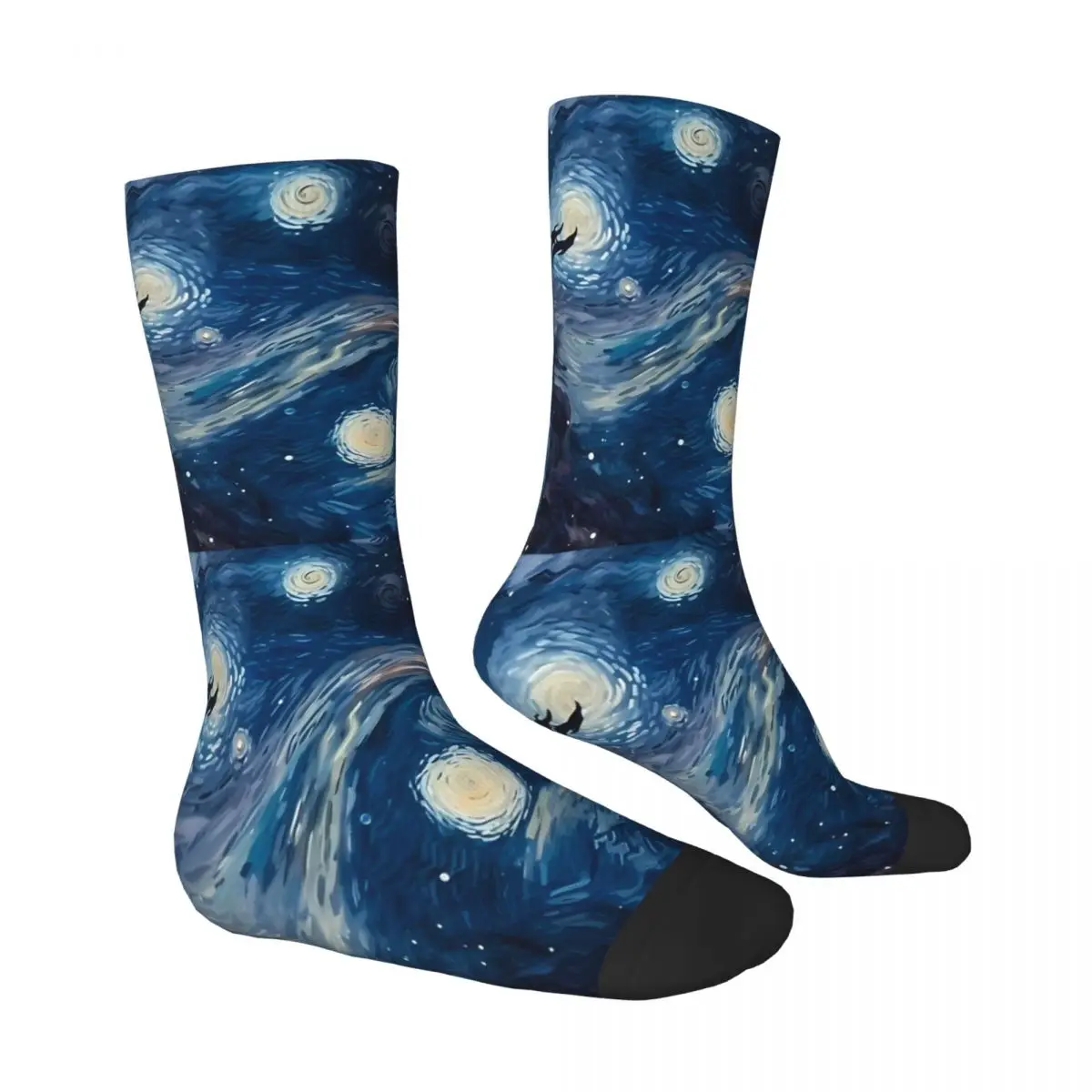 Oil Painting Sock Printed Man Polyester