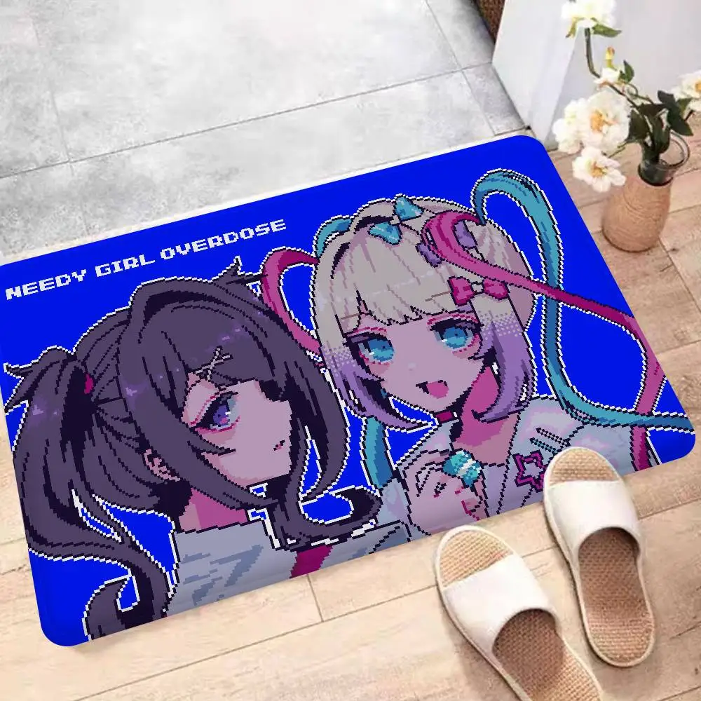 Psychological Visual Game NEEDY GIRL OVERDOSE Entrance Door Mat Nordic Style Home Doormat Bathroom-Toilet Mats Bedroom