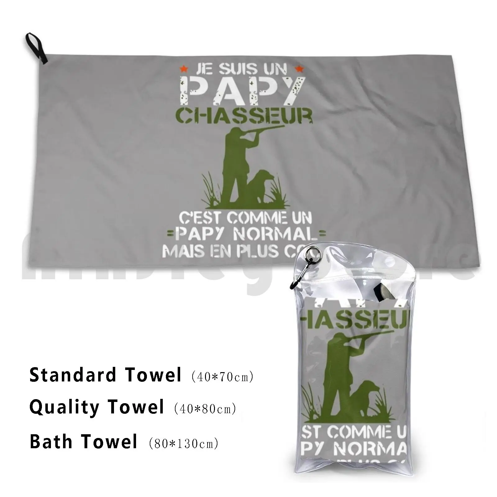 Grandpa Hunter Beach Towel Quick Dry Quality Towel Grandpa Hunt Hunter Boar Deer I Am