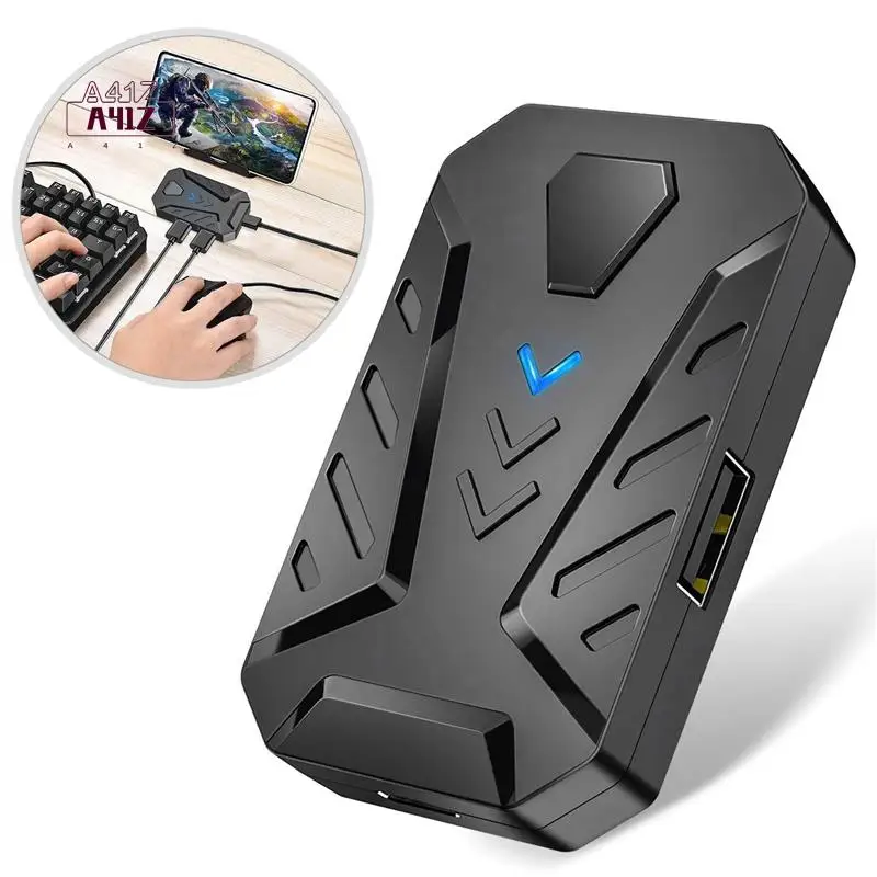 

A41Z-GAMWING MIX PRO Mouse And Keyboard Converter For Android And IOS Mobile Phone Game Peripheral Keyboard And Mouse Converter