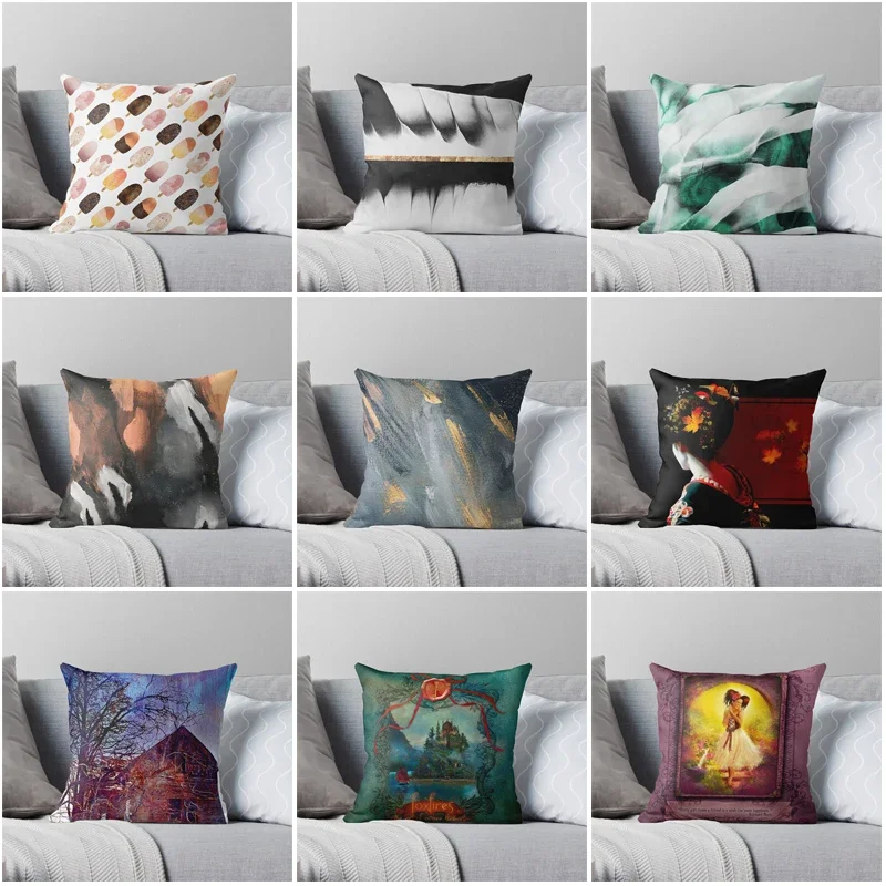 Nordic new creative simple design cushion cover creative lovely cushion cover box sofa bed seat home pillow case pillowcase