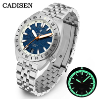 CADISEN Automatic Mechanical Watch Man Meteorite Dial Business Casual Waterproof Watch MIYOTA 316L Stainless Steel Men's Watch