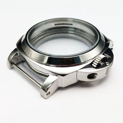 Polished stainless steel case 44mm suitable for eta6497/98 Seagull ST36 movement