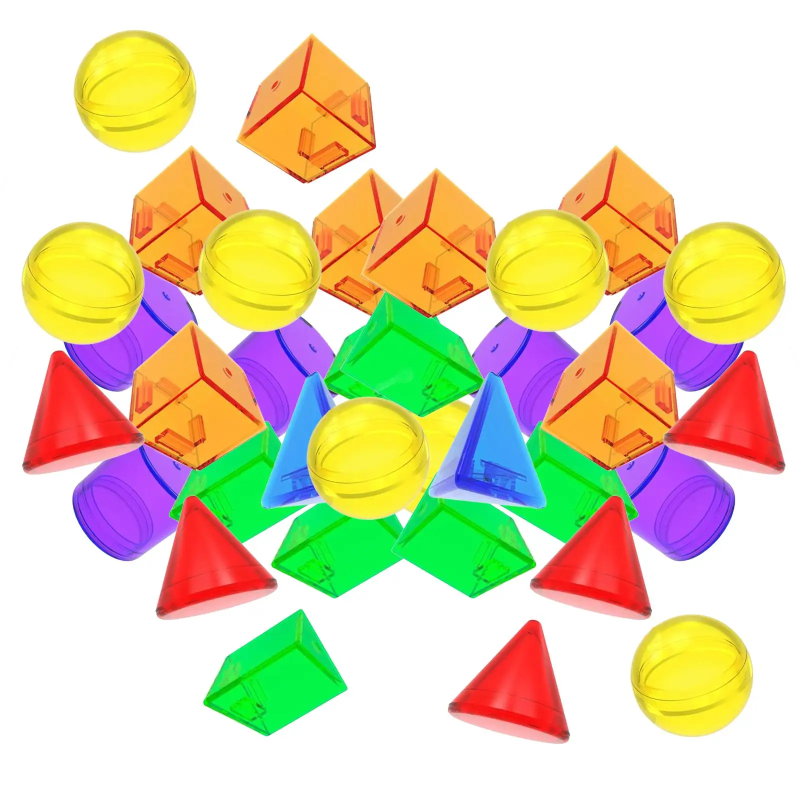 100x Geometrische Vaste Stoffen Kleuren Sensorische Geometrie Helper Meting Educatief Speelgoed Montessori Voor Games Cadeau-Activiteit Lesgeven Thuis