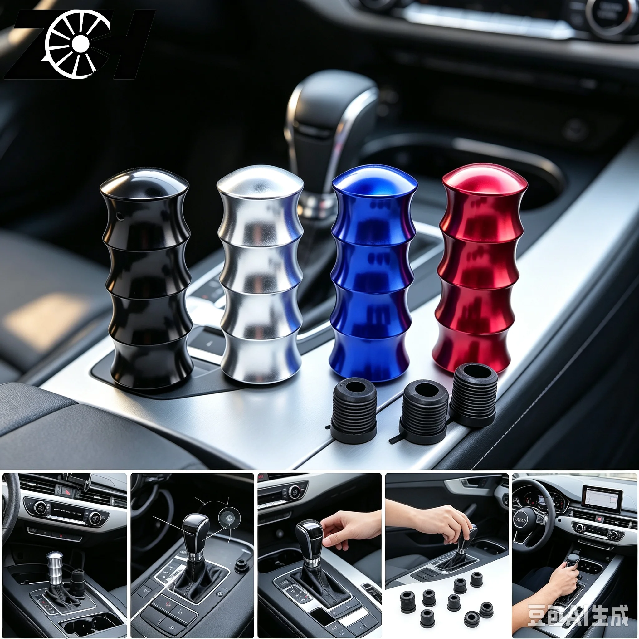 Car 4 Colors AT MT Gear Shift Knob Aluminum Lever Shifter Stick Manual Gear Head Lever Headball Knobs Fit For Honda Toyota