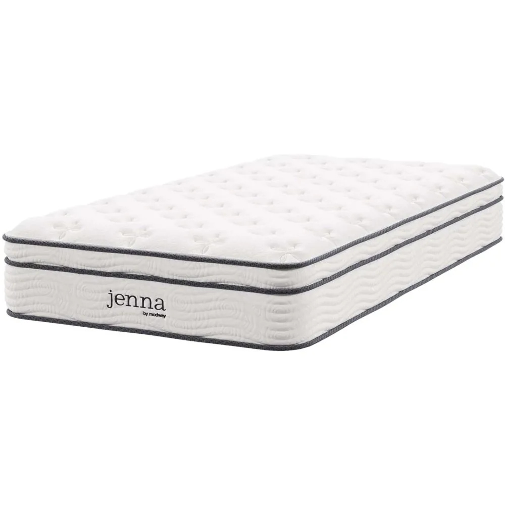 Jenna 10 "Feder kern-und Memory Foam-Doppel matratze mit individuell ummantelten Spulen