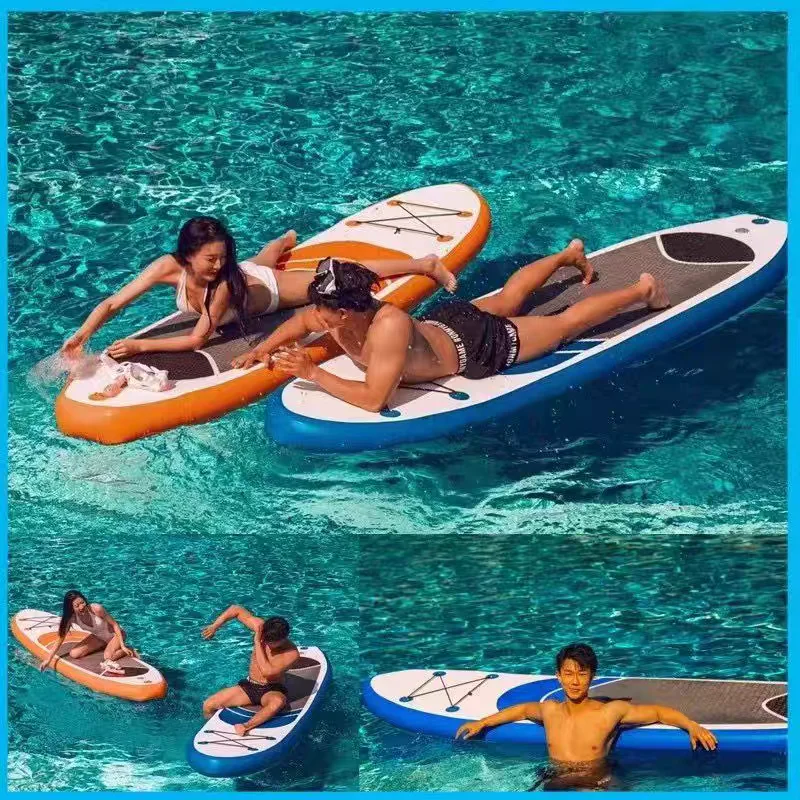 กระดานยืนพายแบบสองชั้น Thiened กระดานโต้คลื่นแบบเป่าลม กีฬาทางน้ำกลางแจ้ง กระดานพายแบบมีความมั่นคง กระดาน SUP แบบพายเรือคายัค