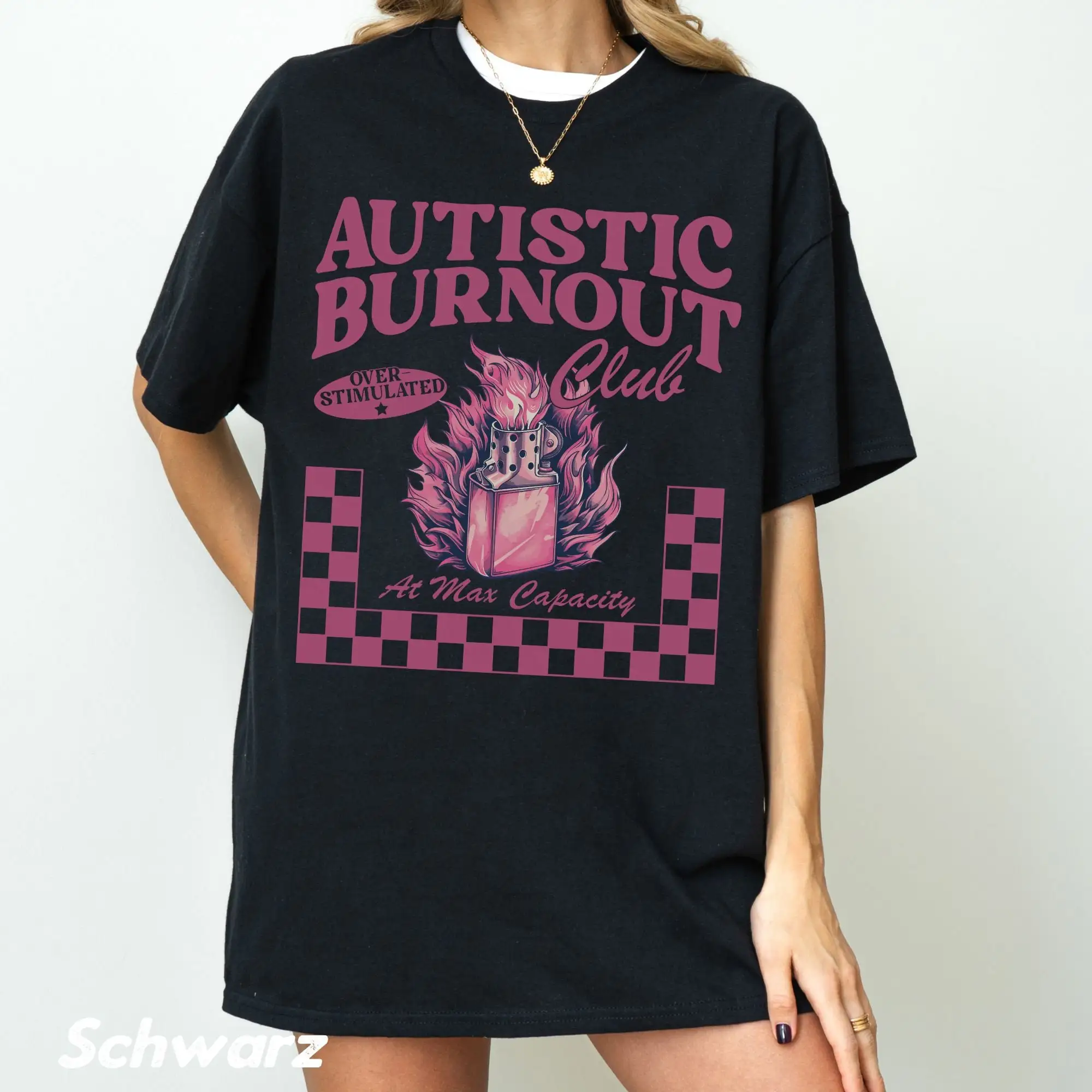 Autistic Burnout Club T Shirt Funny Autism Mental Health Neurodiversity Autist Awareness