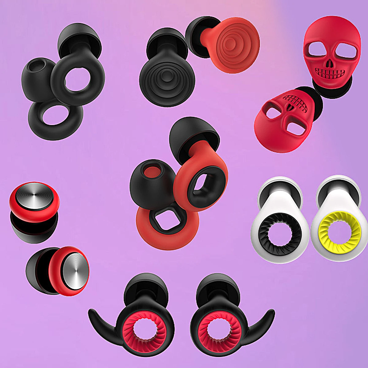 Novo silicone sono ruído earplug conjunto natação tampões de ouvido cancelando suprimentos de redução de ruído à prova de som tampões de ouvido com cancelamento de ruído